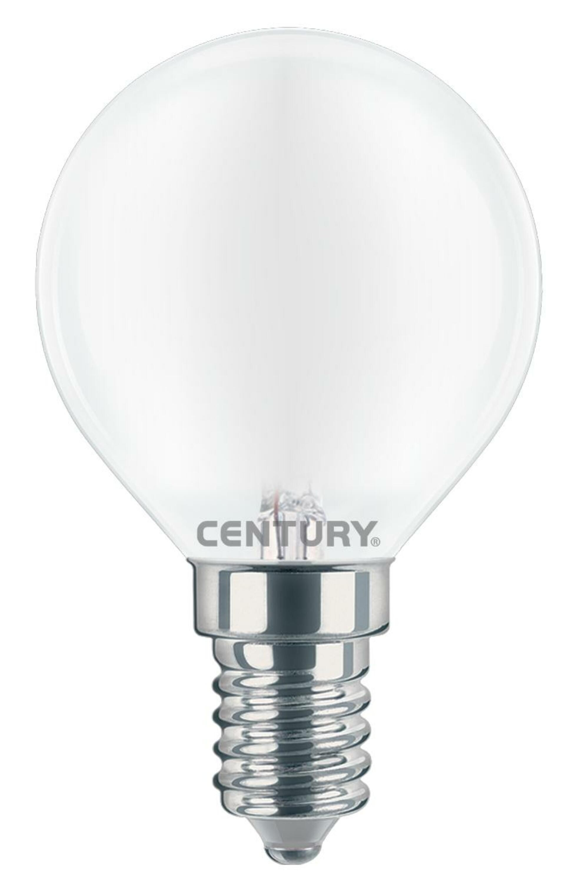 CENTURY LED FILAMENT MINI GLOBE SATEN 6W E14 6000K 806Lm 360d 45x80mm IP20 CEN INSH1G-061460