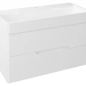 SAPHO - MEDIENA umývadlová skrinka 96,5x50,5x48,5cm, biela matná/biela matná MD100