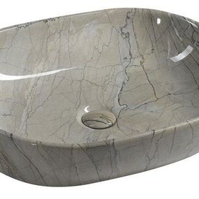 SAPHO - DALMA keramické umývadlo na dosku 59x42 cm, grigio MM413