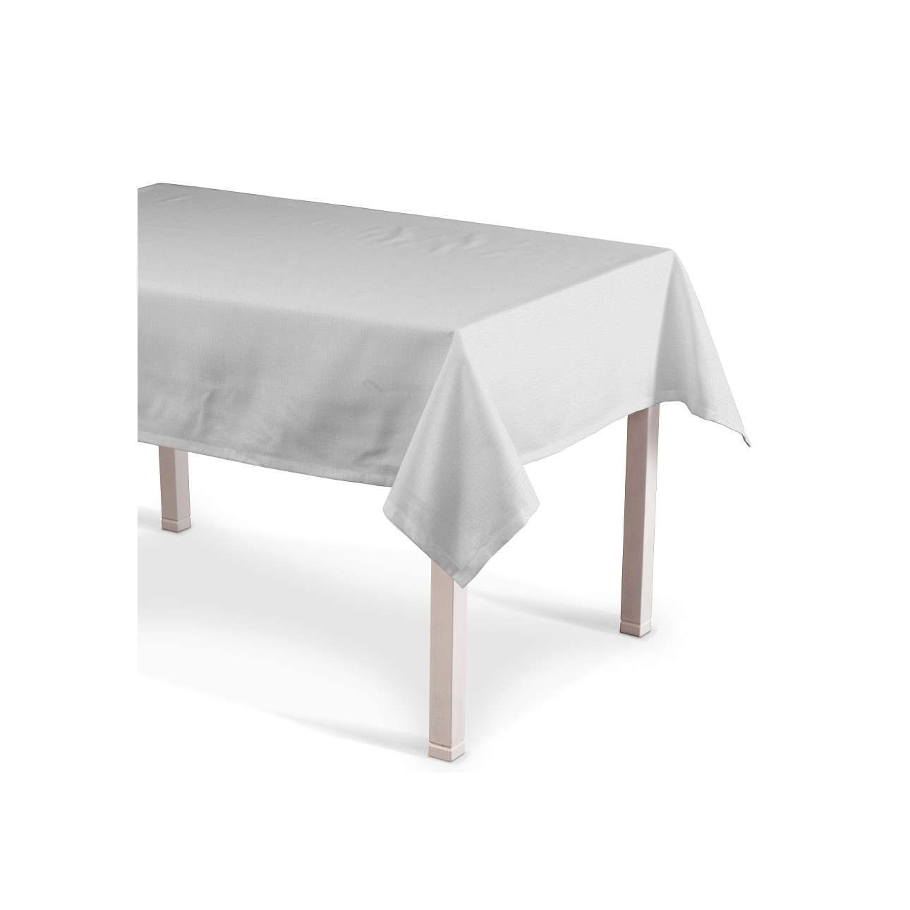 Dekoria Obrus na stôl obdĺžnikový, biela, 130 × 280 cm, Linen, 392-04