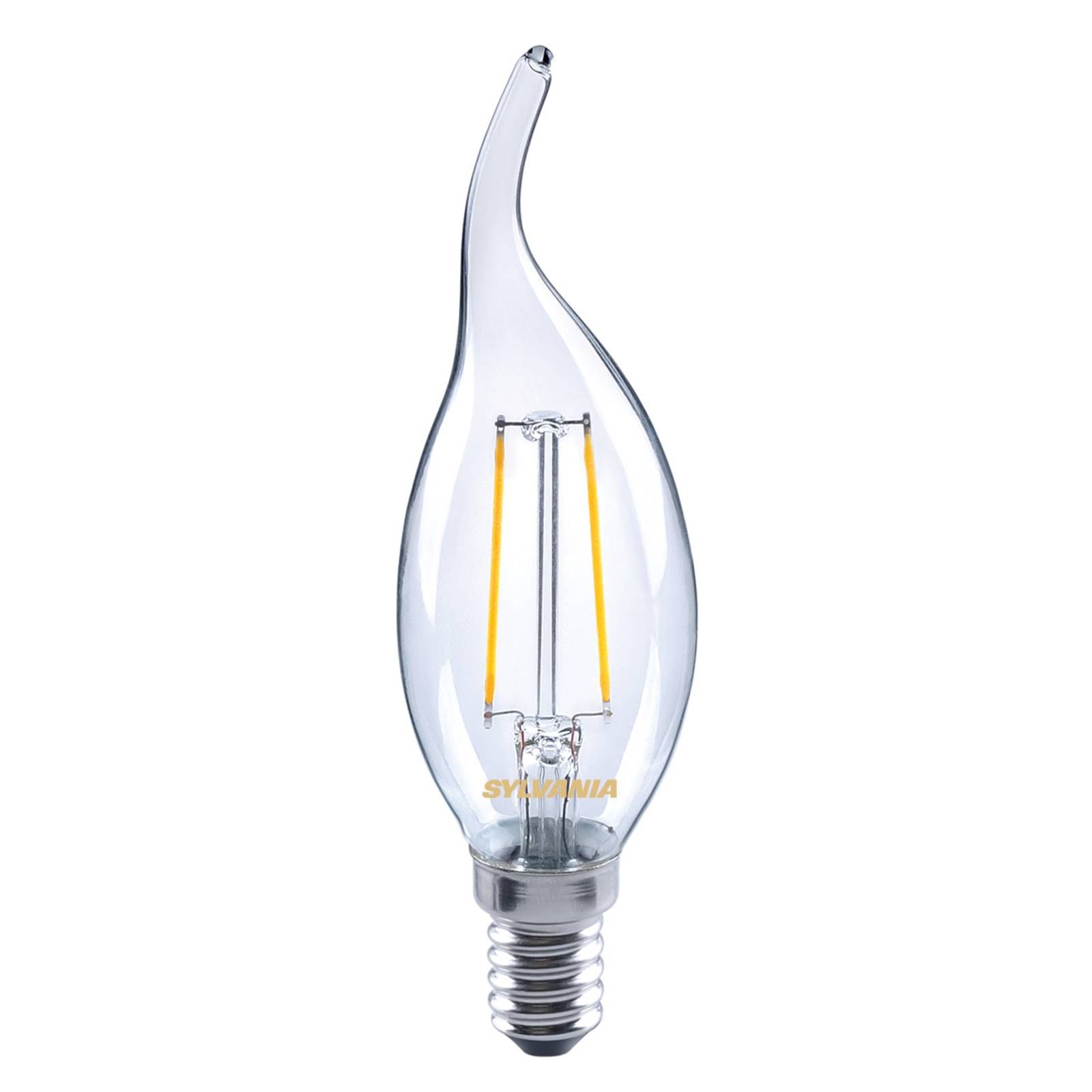 Sylvania Sviečková LED E14 ToLEDo 2, 5W 827 číra náraz vetra, E14, 2.5W, Energialuokka: F, P: 12.3 cm