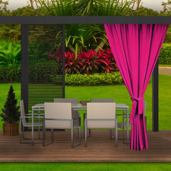 Luxusný hotový ružový záhradný záves do altánku 155x240 cm
