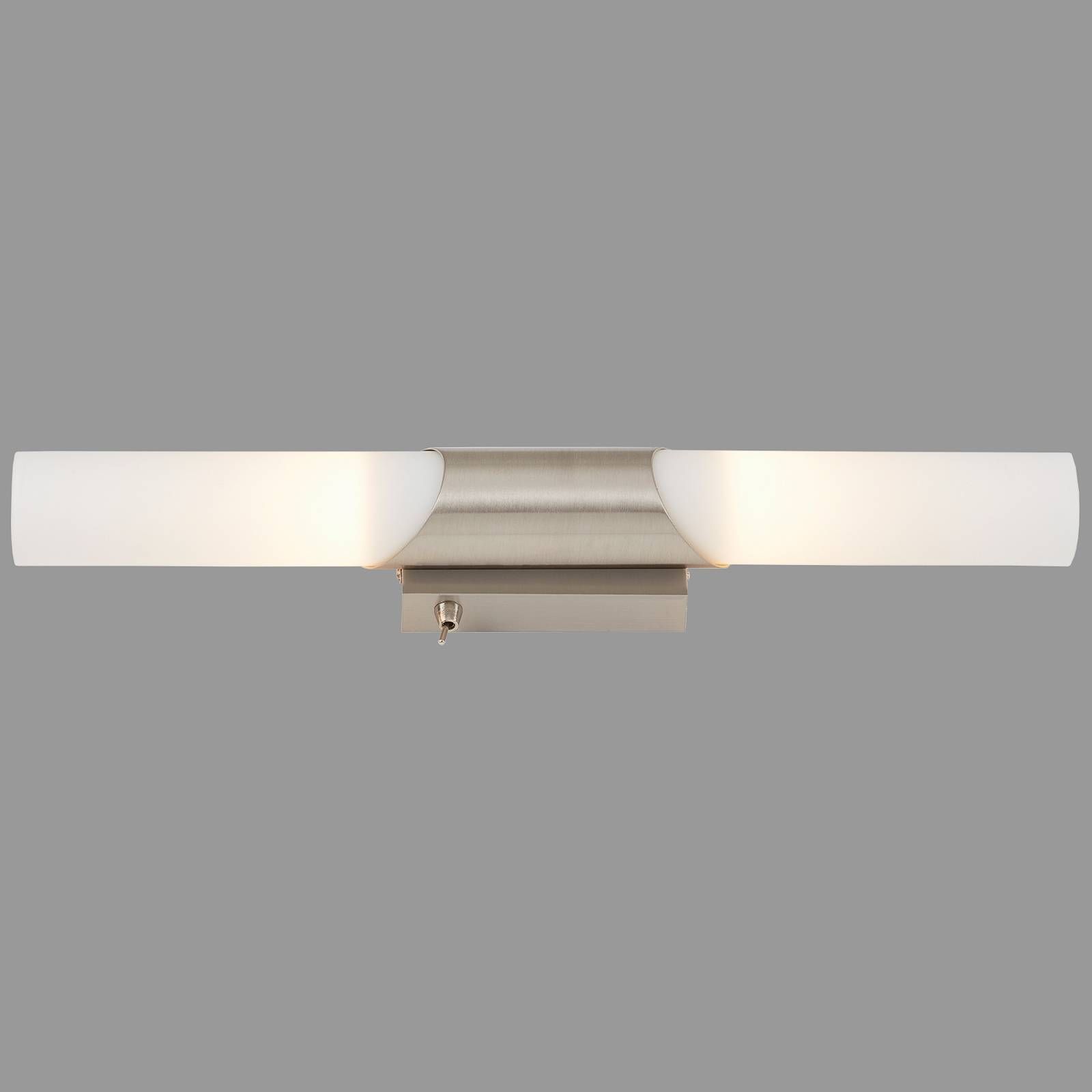 Briloner Kúpeľňové nástenné svetlo Splash 2-pl. nikel matný, Kúpeľňa, kov, sklo, E14, 40W, L: 5 cm, K: 43.5cm