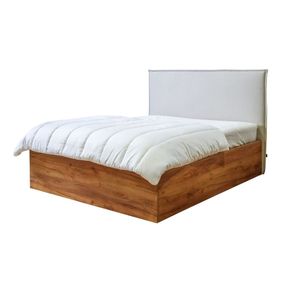 Béžovo-prírodná dvojlôžková posteľ s úložným priestorom s roštom 160x200 cm Cara – Bobochic Paris