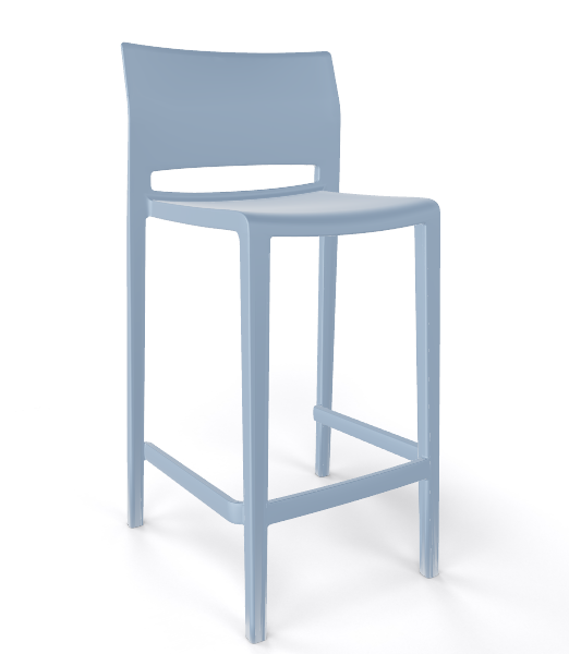 GABER - Barová stolička BAKHITA - nízka, svetlomodrá