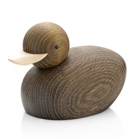 Lucie Kaas Drevená figúrka Duck Smoked Oak - small