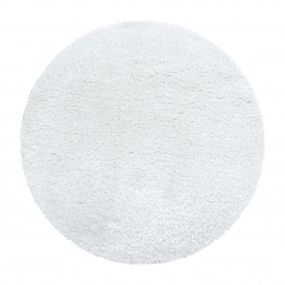 Ayyildiz koberce AKCIA: 160x160 (průměr) kruh cm Kusový koberec Brilliant Shaggy 4200 Snow kruh - 160x160 (priemer) kruh cm