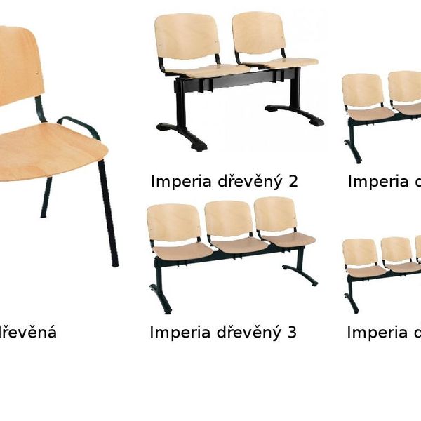 ALBA -  ALBA Štvormiestna lavica multised IMPERIA ISO drevená