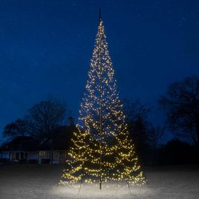 Fairybell vianočný stromček, 8 m, 1 500 LED, elastický pás z tkaniny, L: 370 cm, K: 800cm