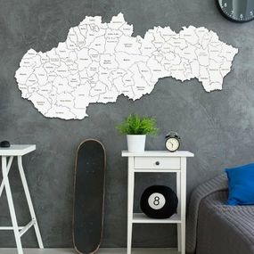 Mapa okresov Slovenska na stenu