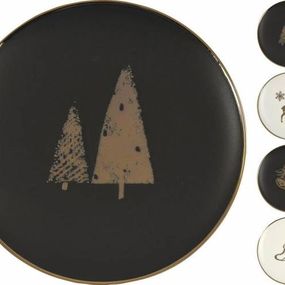 Kinekus Tanier dezertný vianočný 20cm porcelánový, mix dekorov