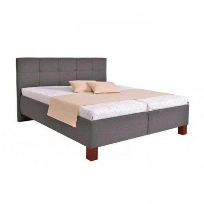 Čalúnená posteľ Mary 160x200, šedá, vrátane matraca