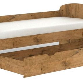 Detská posteľ so zásuvkou rea kakuna 80x200cm - dub lancelot