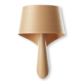 LZF LamPS Air nástenné svietidlo buk prírodný, Obývacia izba / jedáleň, drevená dyha, E14, 5W, L: 23 cm, K: 33cm