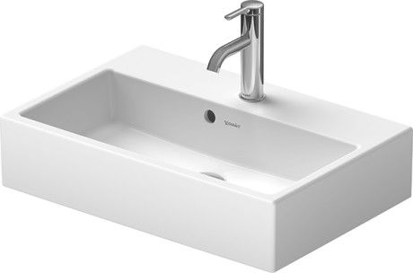 Duravit Vero air - Umývadlo do nábytku Compact, s prepadom, 600x400 mm, 1 otvor na batériu, biela 2368600000