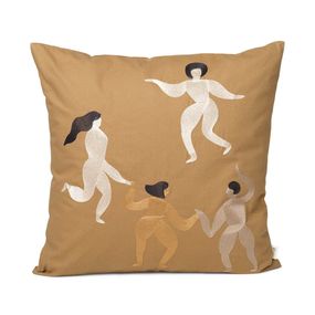 ferm LIVING Bavlnený vankúš Free Cushion Sugar Kelp 50 x 50 cm