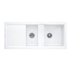 VILLEROY & BOCH Villeroy Boch Subway 80 - Keramický vstavaný drez 1160x510 mm, alpská biela CeramicPlus 672601R1