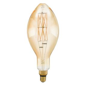 EGLO 110109 LED celosklenená žiarovka E27 filament E140 Giant 8W/60W 806lm 2100K jantárová DIM stmievateľná