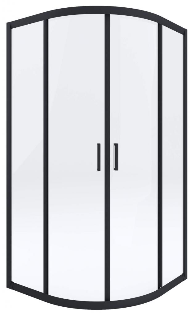 DEANTE - Funkia čierna - Sprchovací kút, polguľatý, 90x90 cm KYP_N51K