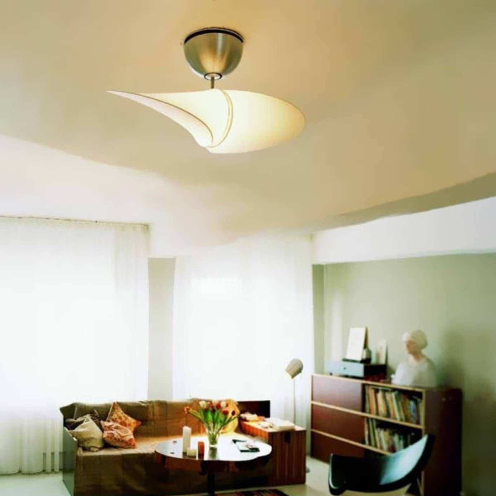 Serien Lighting serien.lighting Propeller stropný ventilátor, Obývacia izba / jedáleň, hliník, polyamid, elastan, E27, 105W, P: 100 cm, L: 42 cm, K: 42cm