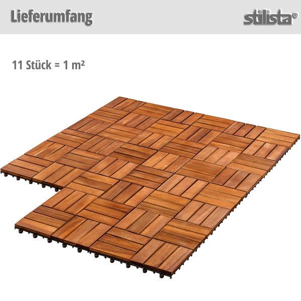 STILISTA drevené dlaždice, mozaika 3, agát, 1 m²