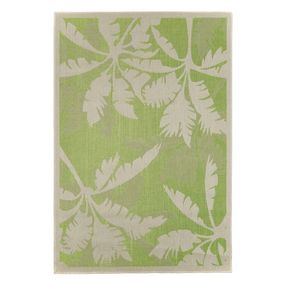 Zeleno-béžový vonkajší koberec Floorita Palms Green, 160 x 230 cm