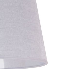 Euluna Tienidlo na lampu Classic L stojace, biela/číra, textil, E27, K: 30cm