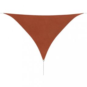 Tieniaca plachta trojuholníková 5 x 5 x 5 m oxfordská látka Dekorhome Tehlová