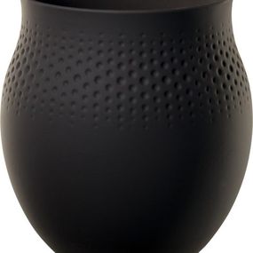 Villeroy & Boch Collier Noir porcelánová váza Carré, 22,5 cm 10-1682-5512