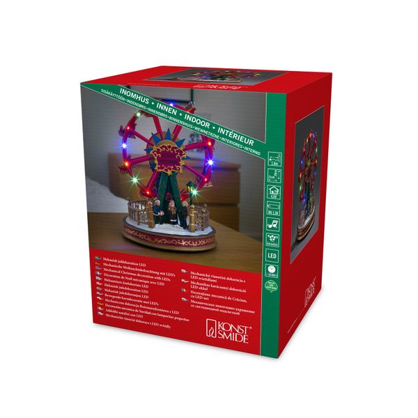 Konstsmide Christmas Stolová dekorácia Ruské kolo farebné diódy a hudba, plast, 0.06W, L: 21 cm, K: 29cm