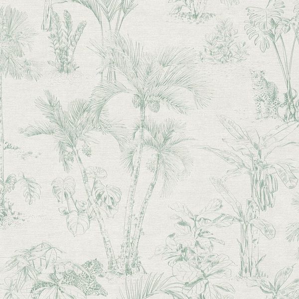 KT2-12083 A.S. Création vliesová tapeta na stenu prírodný motív s palmami Cuba 2024, veľkosť 10,05 m x 53 cm