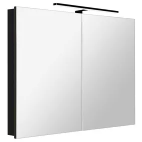 SAPHO - GRETA galérka s LED osvetlením, 101x70x14cm, čierna matná GT105-0035