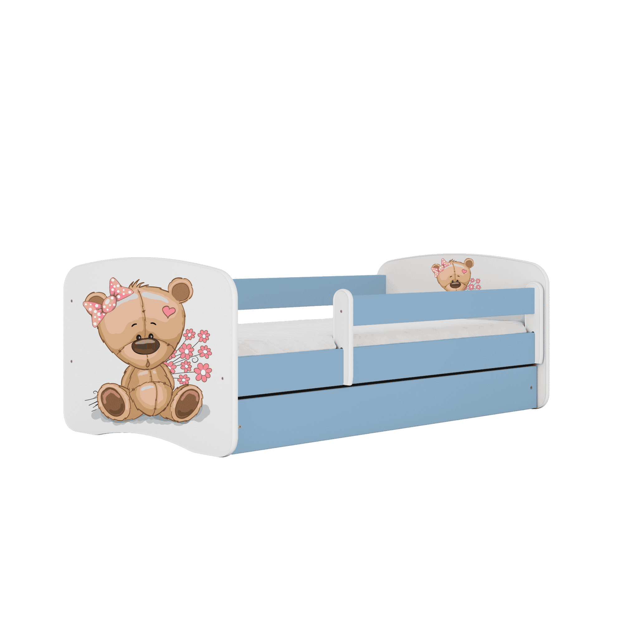 Letoss  Detská posteľ BABY DREAMS 180/80- Macko III Modrá Bez matraca S uložným priestorom
