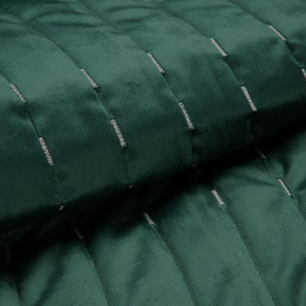 DomTextilu Smaragdovo zelený jednofarebný zamatový prehoz Šírka: 170 cm | Dĺžka: 210 cm 40664-185721