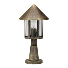 Albert Leuchten Soklové svietidlo Lampione hnedá-mosadz, hliník, akryl, E27, 75W, K: 48cm