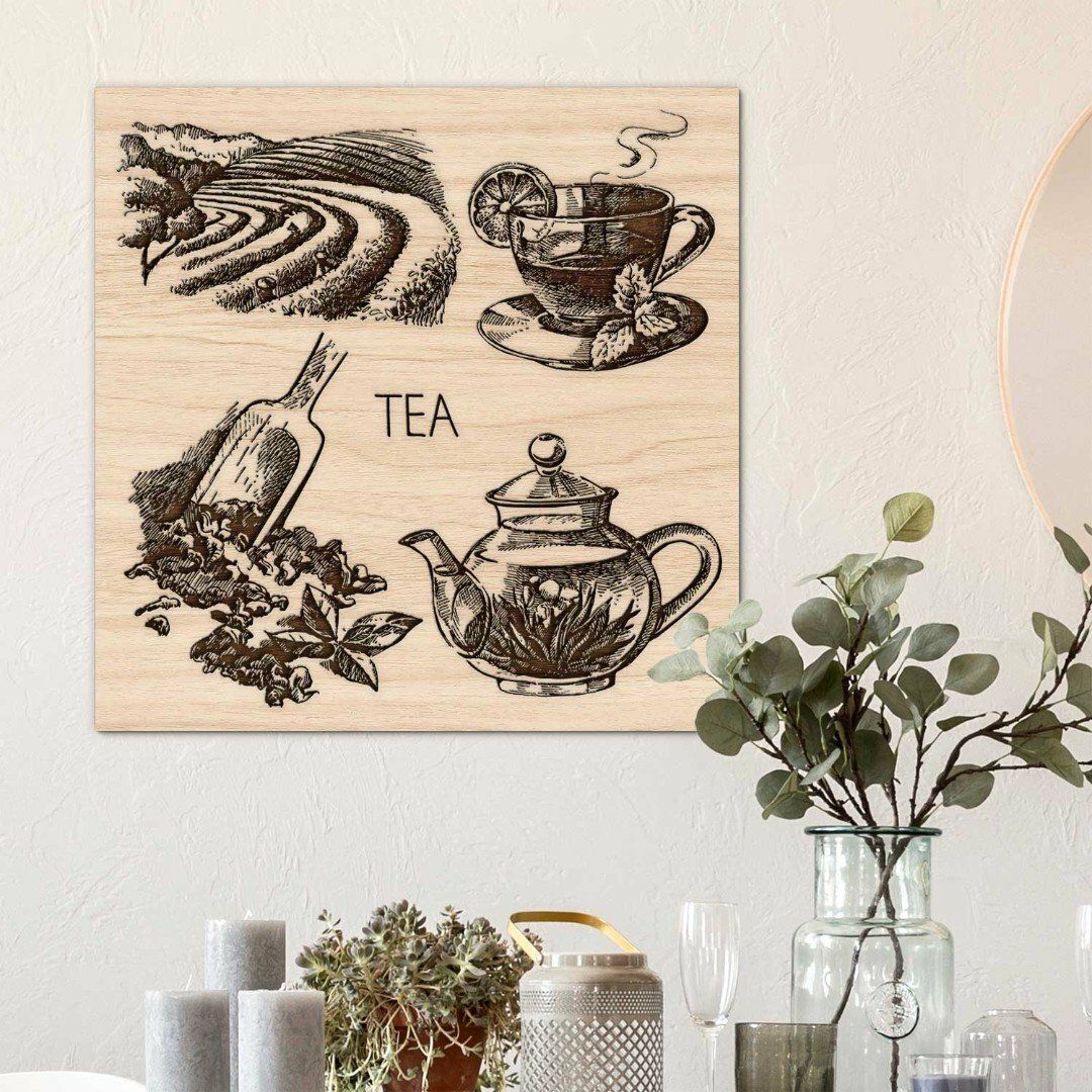 Vintage obraz do kuchyne - Čaj