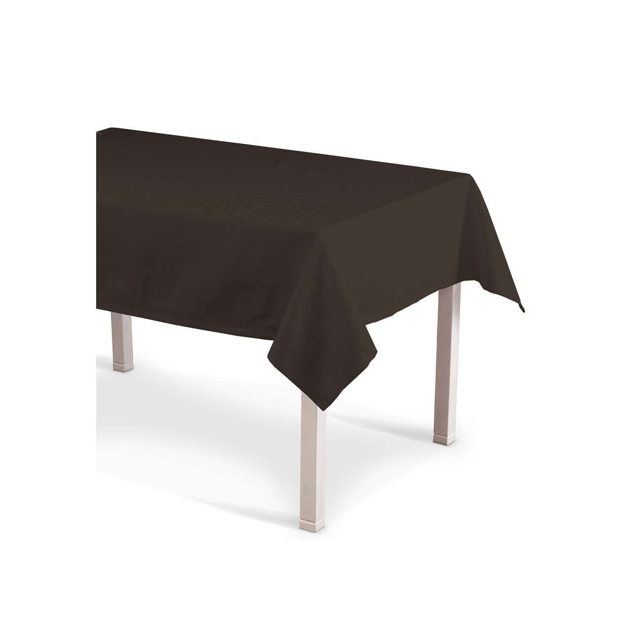 Dekoria Obrus na stôl obdĺžnikový, čokoládová, 130 × 250 cm, Cotton Panama, 702-03