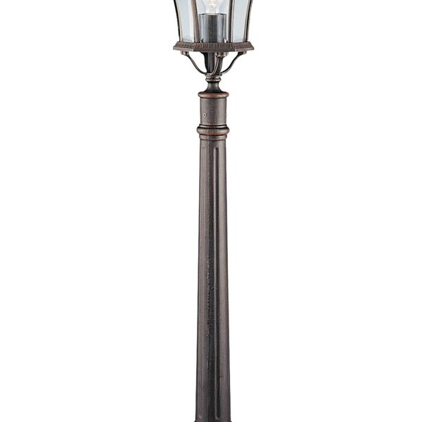 Searchlight Chodníkové svietidlo Capri z hliníka, 1-plameňové, hliník, sklo, E27, 60W, K: 140cm