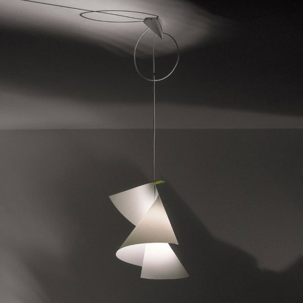 Ingo Maurer Willydilly dizajnérska závesná lampa, Obývacia izba / jedáleň, plast, kartón, E27, 60W, K: 50cm