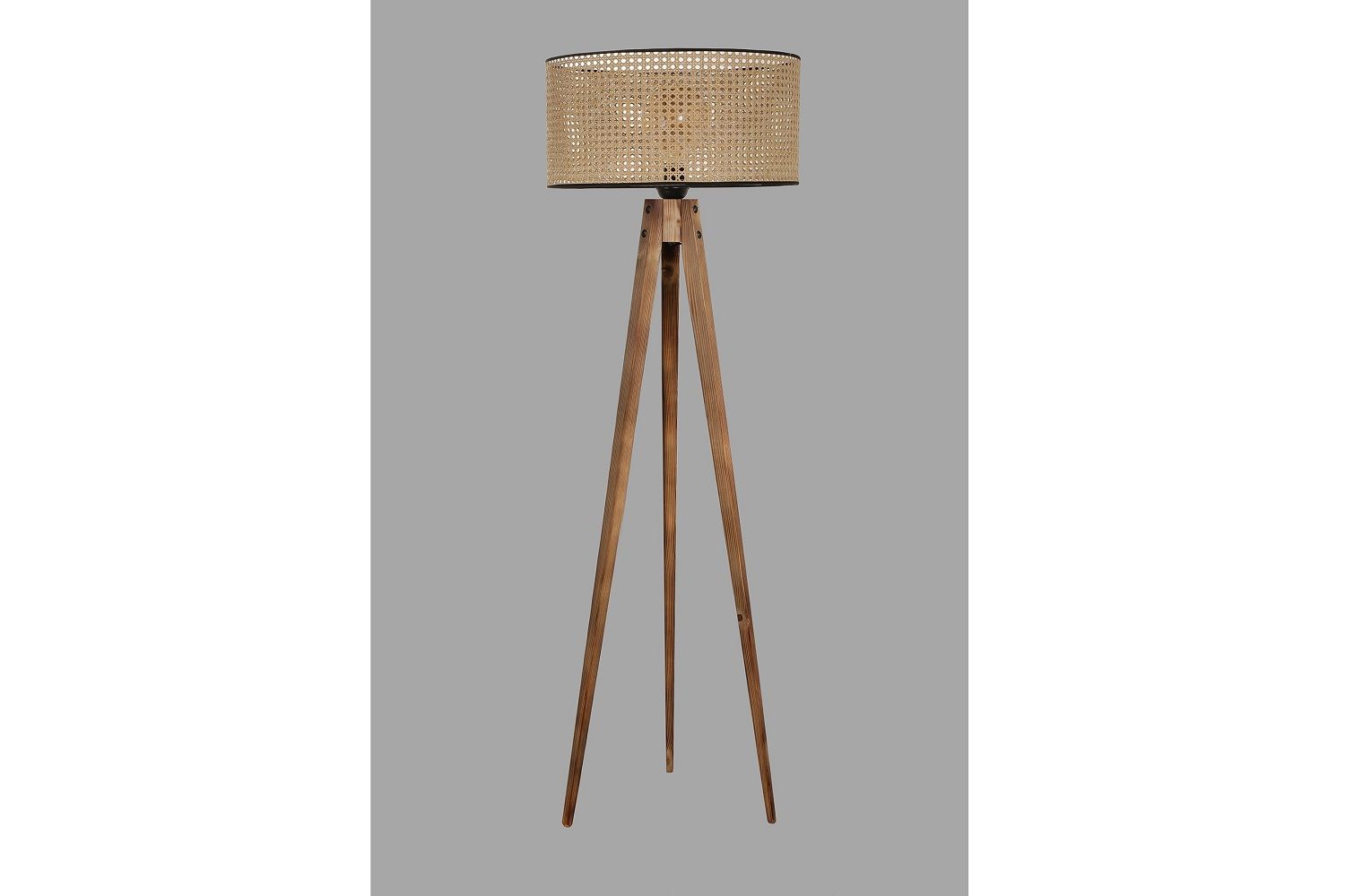 Dizajnová stojanová lampa Tabitha II 153 cm hnedá