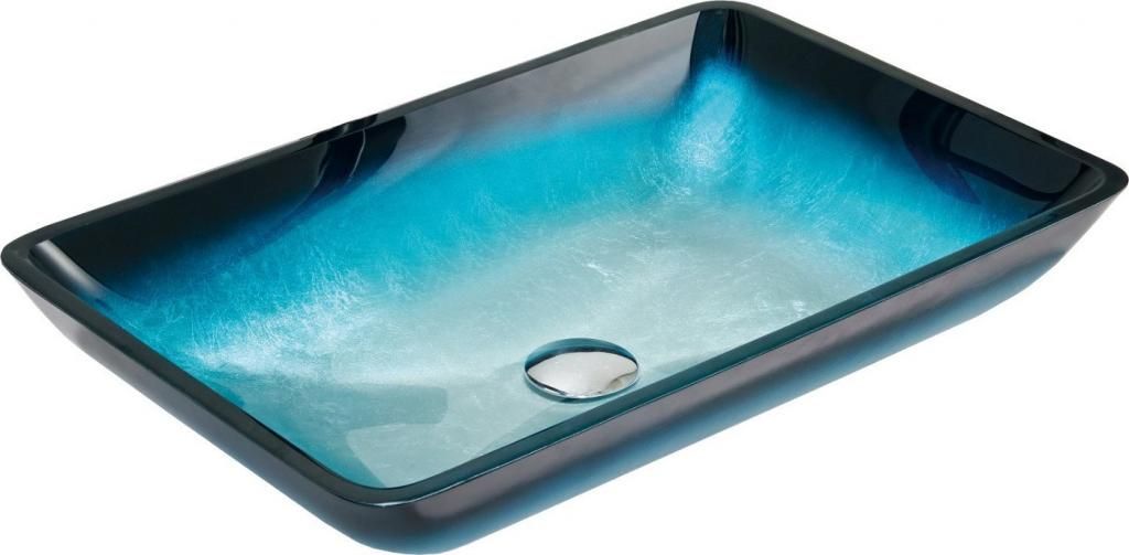 MEXEN - Megan sklenené umývadlo 56x36 cm, modrá 24135647