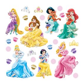 DK S 3811 AG Design samolepiace dekorácia - samolepka na stenu Disney - Princess, veľkosť 30 x 30 cm