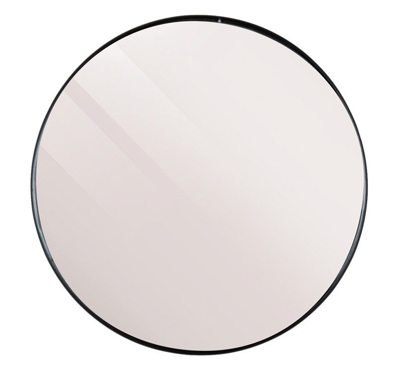 Okrúhle nástenné zrkadlo JUMA, 50 cm, black (L)