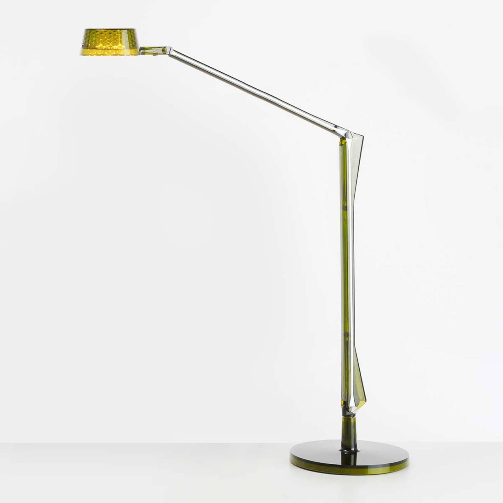 Kartell Aledin Dec – stolná LED lampa, zelená, Obývacia izba / jedáleň, polykarbonát, hliník, 5.6W, K: 113cm