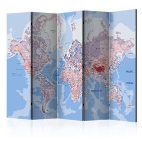 Artgeist Paraván - Room divider – World map