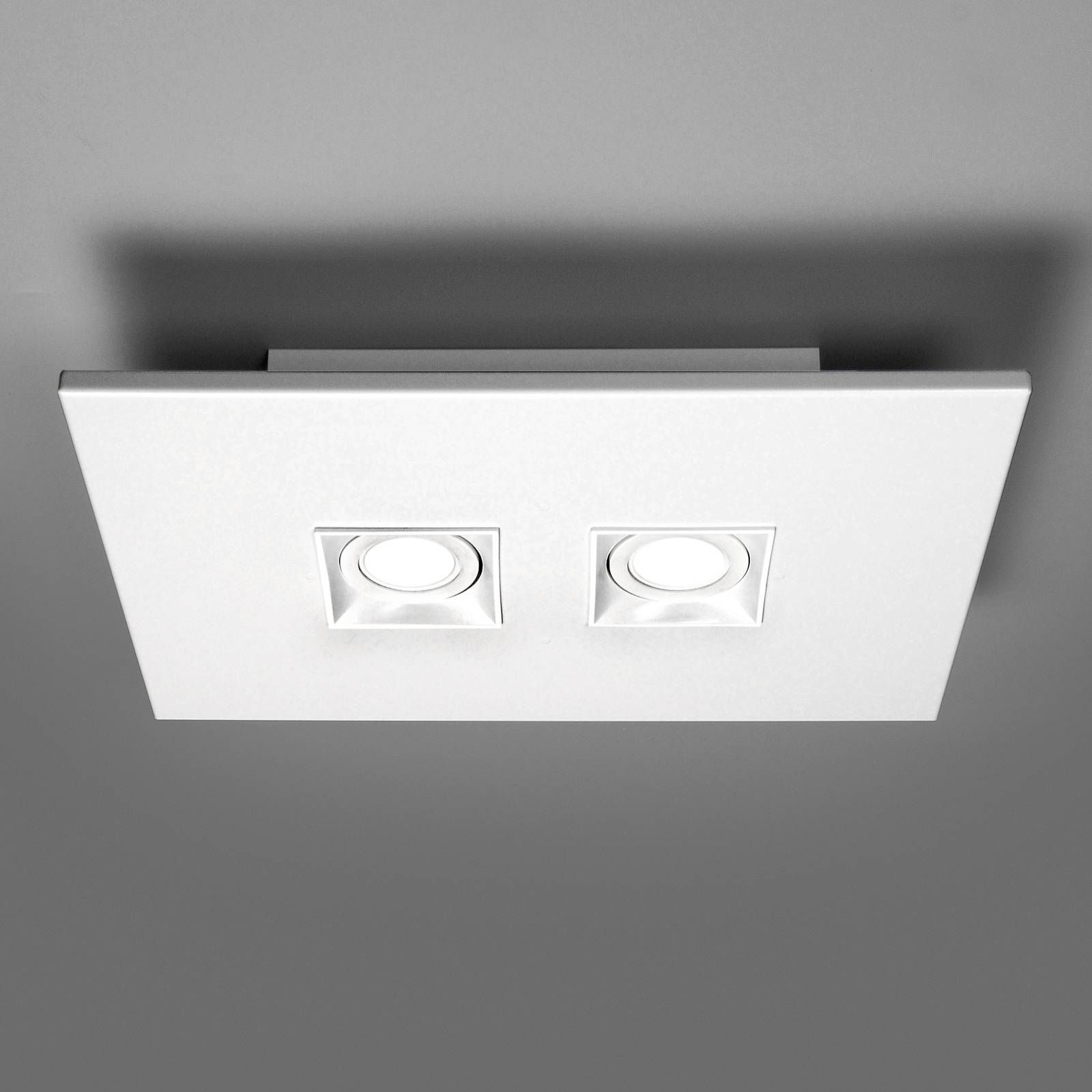 Milan Iluminación Polifemo stropné svietidlo 2-plameňové biela, Obývacia izba / jedáleň, oceľ, GU10, 15W, P: 39 cm, L: 27 cm, K: 7.6cm