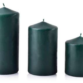 Stredná sviečka Classic Candles 14 cm zelená