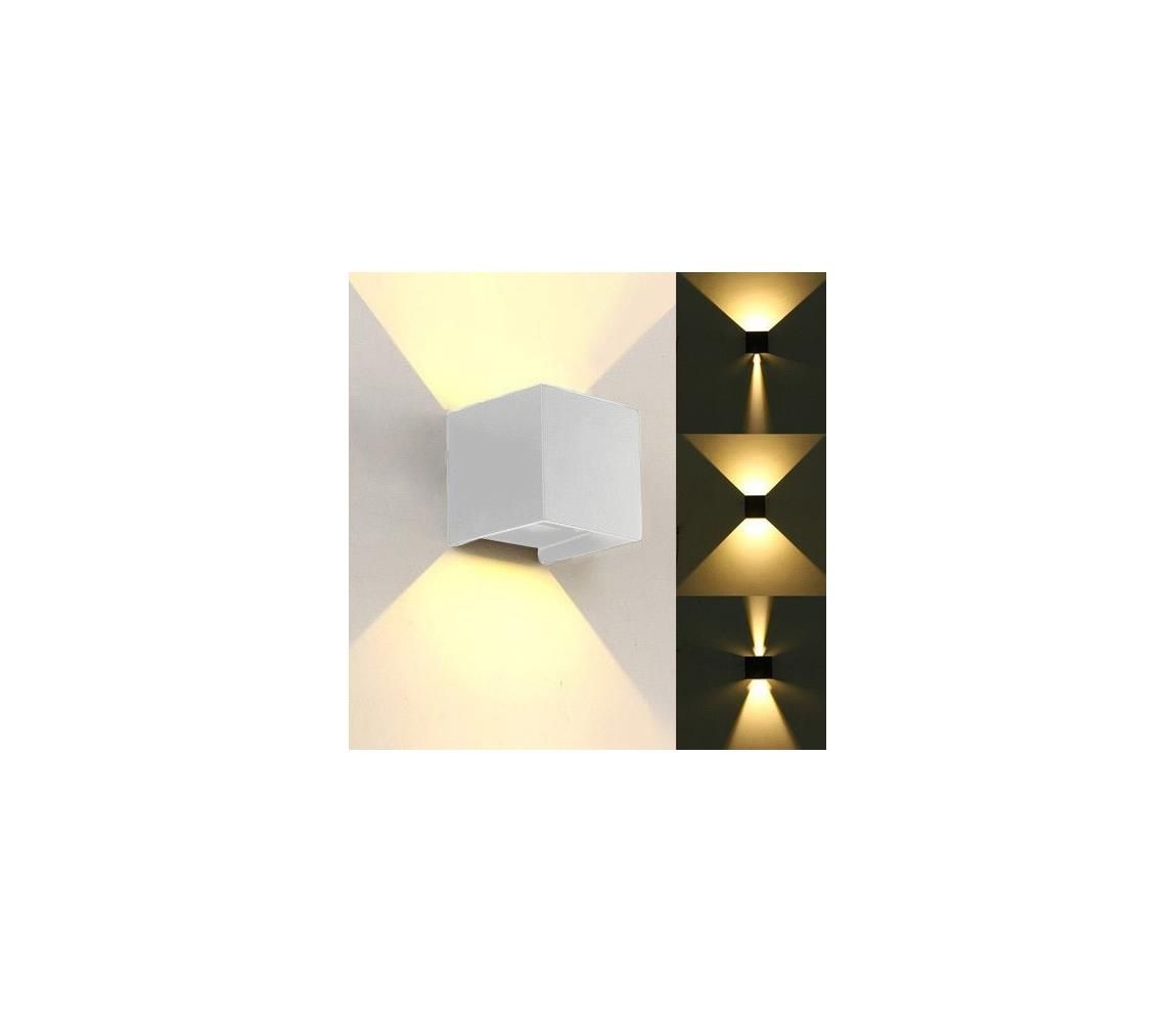 LED Vonkajšie nástenné svietidlo KREON 2xLED/3W/230V IP54 4000K biela