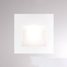 Molto Luce Zapustené nástenné LED svetlo Pan, biele, Chodba, hliník, 3W, L: 8 cm, K: 8cm