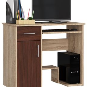 Volně stojící psací stůl Jay 90 cm dub sonoma/wenge